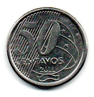 2011 - 50 Centavos - Moeda Brasil - Estado de Conservação: MBC