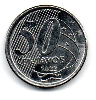 2022 - 50 Centavos - Moeda Brasil - Estado de Conservação: SOB