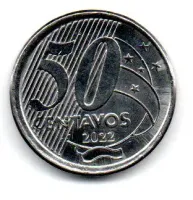 2022 - 50 Centavos - Moeda Brasil - Estado de Conservação: SOB