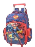 Mochila com rodas e alça de costas Superman + capa