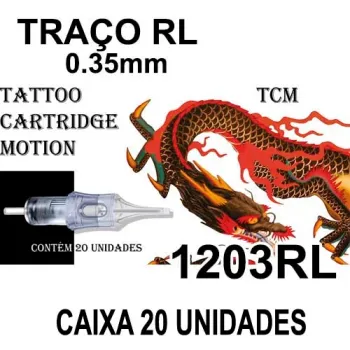 Cartucho TCM - TRAÇO 1203RL 0.35mm CAIXA 20 UNIDADES - LIQUIDAÇÃO