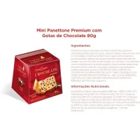 Mini Panettone Gotas de Chocolate Santa Edwiges 80g - Foto 2