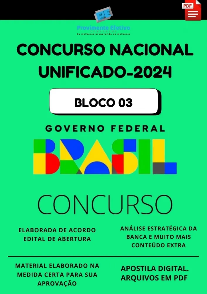 Apostila CONCURSO NACIONAL UNIFICADO Bloco 3 Ano 2024