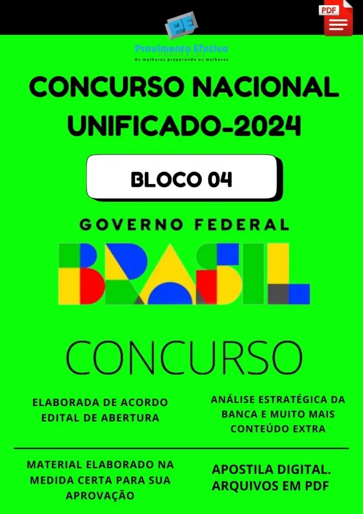 Apostila CONCURSO NACIONAL UNIFICADO Bloco 4 Ano 2024