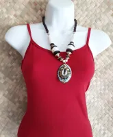  Conjunto Colar/Brincos/Pingente  Búzios - Branco