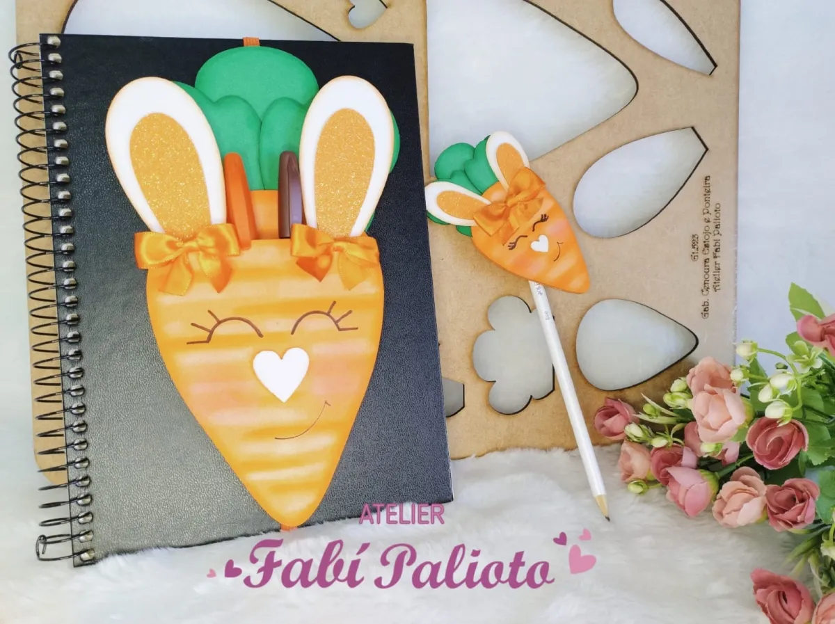 G1.523 Gabarito de Moldes  em MDF   Cenoura Estojo e Ponteira Imagem