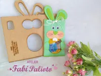 G1.525 Gabarito de Moldes  em MDF  Embalagem Coelho Barra de Chocolate - Foto 3