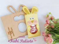 G1.526 Gabarito de Moldes  em MDF  Embalagem Coelho Kit Kat - Foto 4