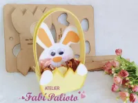 G1.528  Gabarito de Moldes  em MDF  Embalagem Coelha no Ovo - Foto 2