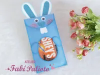 G1.531  Gabarito de Moldes  em MDF  Saquinho Coelho Barra de Chocolate - Foto 2