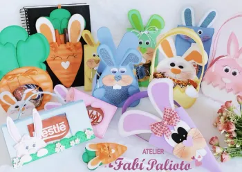 KIT05  Gabarito de Moldes em MDF  Coleção Embalagens de Páscoa 2024