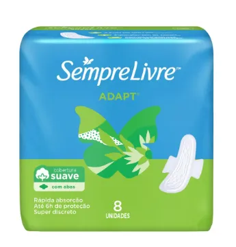 ABS.SEMPRE LIVRE ADAPT C/ABAS SUAVE C/08 UNID. Imagem