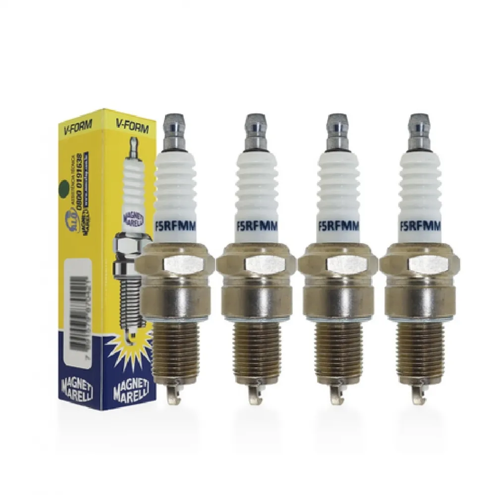 Jogo com 4 Velas VW Gol Kombi GM Monza Astra Blazer Ford Escort Fiat Uno Tipo - Magneti Marelli  -  BPR5EY-D