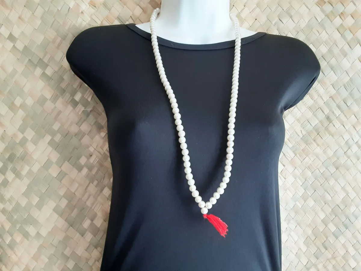 Colar/Japamala Pérola cultivada. 113 contas Imagem