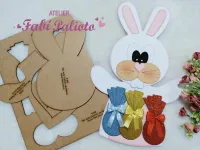  G1.533 Gabarito de Moldes  em MDF  Luva Coelhinho da Páscoa - Foto 5