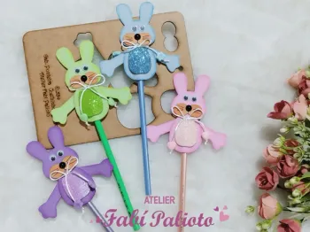 G1.534 Gabarito de Moldes  em MDF Ponteira Coelho Amoroso - Foto 2