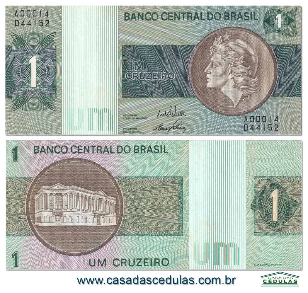 C129 - 1 Cruzeiro (Efígie da Republica) - Sob++ Imagem