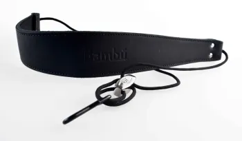 CORREIA ACOLCHOADA 100% COURO DUPLO PARA SAX ALTO / SOPRANO BAMBÚ