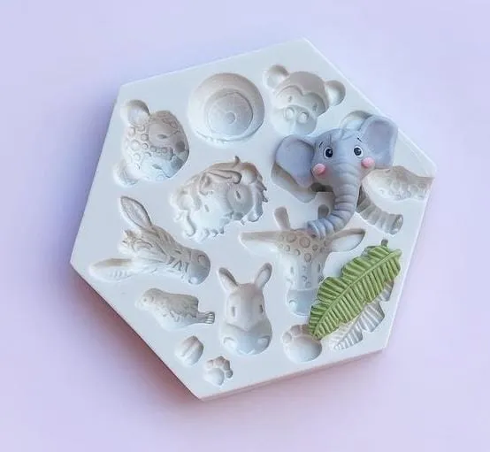Molde de  Silicone Animais Zoologico