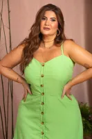 Vestido Longo Maria Francia Verde - Foto 4