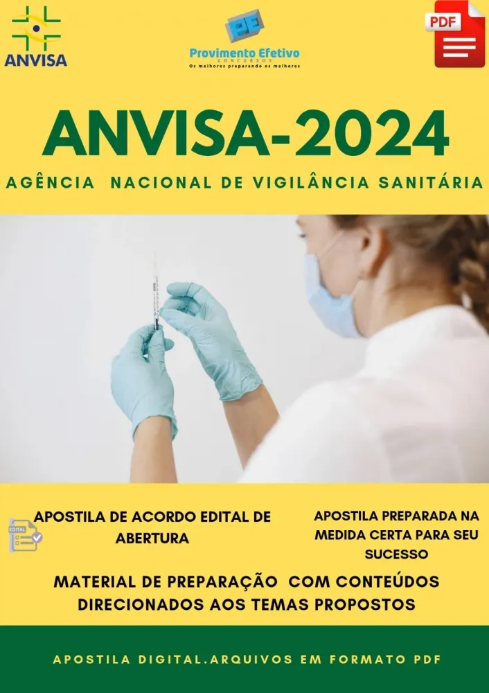 Apostila Concurso ANVISA Área 2 Especialista em Regulação 2024