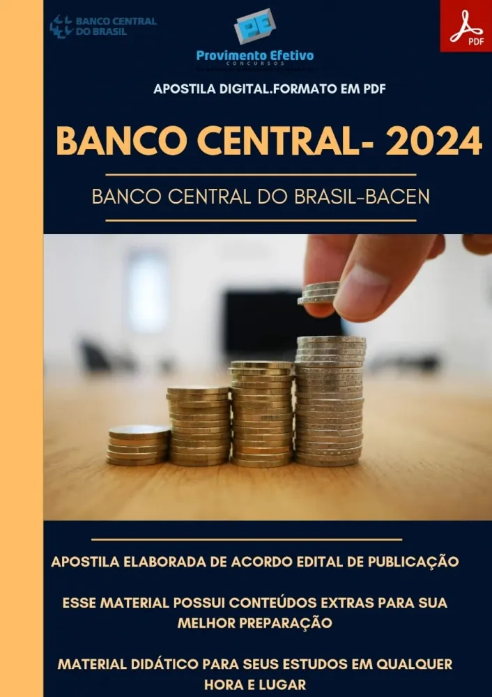 Apostila Banco Central BACEN 2024 Analista Área 2 Economia e Finanças