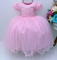 Vestido Festa Rosa Menina Bonita Mod.2