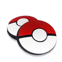  Kit 2  Borrachinhas Grip  Analógico Silicone Joycon - Pokebola Pokemon -  Switch - Foto 4