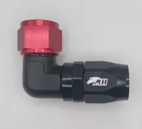 Conexão 12AN / AN12 Curva 90° Perfil Baixo Original Preta e Vermelha