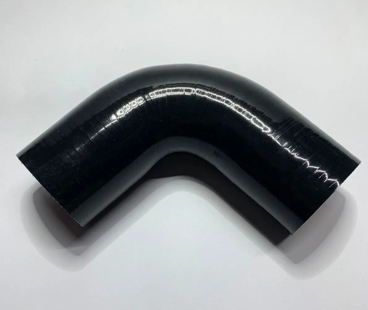 Mangote Preto em Silicone 90° de 2"