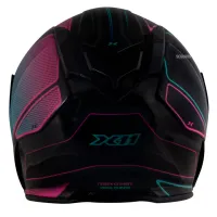 Capacete X 11 Revo Pro Tronix Rosa Azul - Foto 3