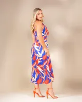 Vestido Midi Diva's Voga Estampado Azul - Foto 15