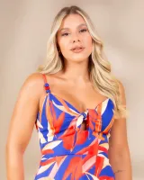 Vestido Midi Diva's Voga Estampado Azul - Foto 12