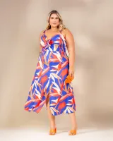 Vestido Midi Diva's Voga Estampado Azul - Foto 16