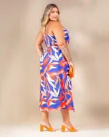 Vestido Midi Diva's Voga Estampado Azul - Foto 10