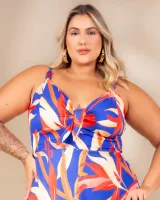 Vestido Midi Diva's Voga Estampado Azul - Foto 11