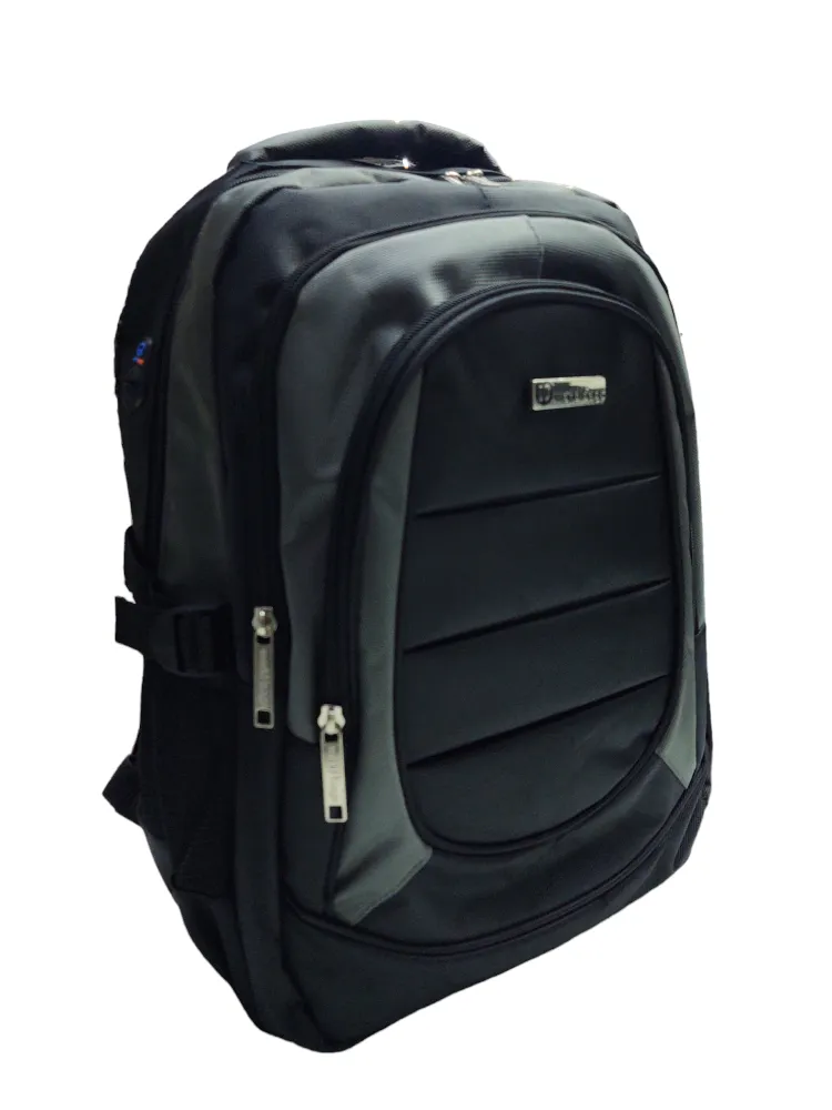 Ref: 1108B - Mochila Executiva World Bags - Cor Preto/Cinza.