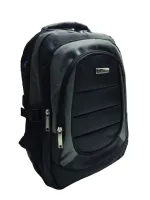 Ref: 1108B - Mochila Executiva World Bags - Cor Preto/Cinza.
