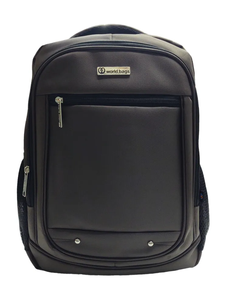 Ref: 1404B - Mochila Executiva World Bags - Cor Marrom. Imagem