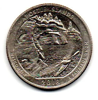Estados Unidos - 2018D - 25 Cents - Wisconsin - Park Quarter Dollar