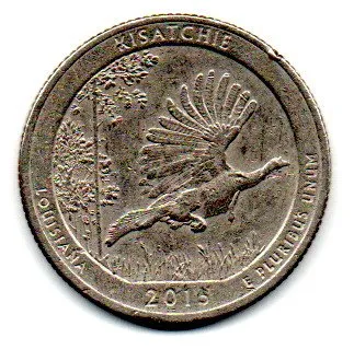 Estados Unidos - 2015D - 25 Cents - Louisiana - Park Quarter Dollar Imagem