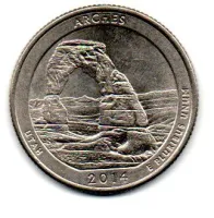 Estados Unidos - 2014D - 25 Cents - Utah - Park Quarter Dollar - MBC