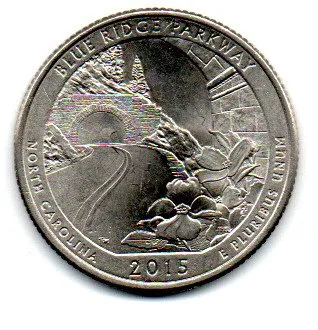 Estados Unidos - 2015P - 25 Cents - North Carolina - Park Quarter Dollar - MBC