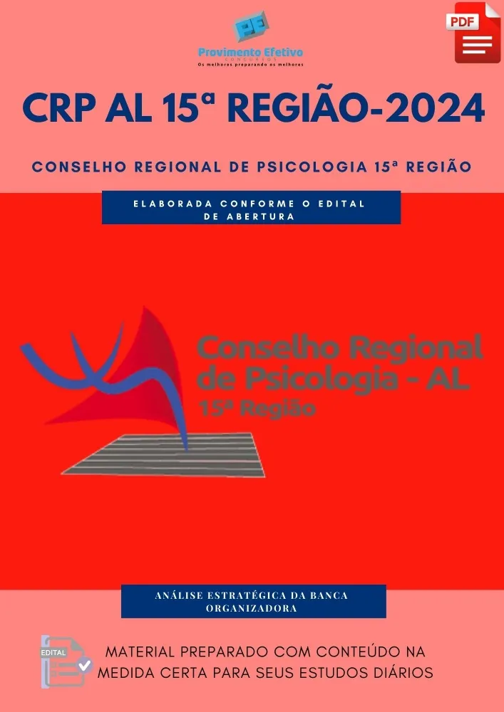 Apostila CRP Alagoas 15 Região 2024