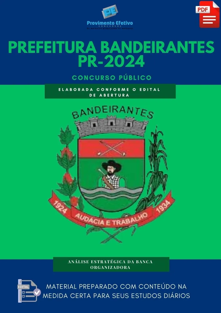 Apostila Bandeirantes PR 2024 Nível Médio Imagem