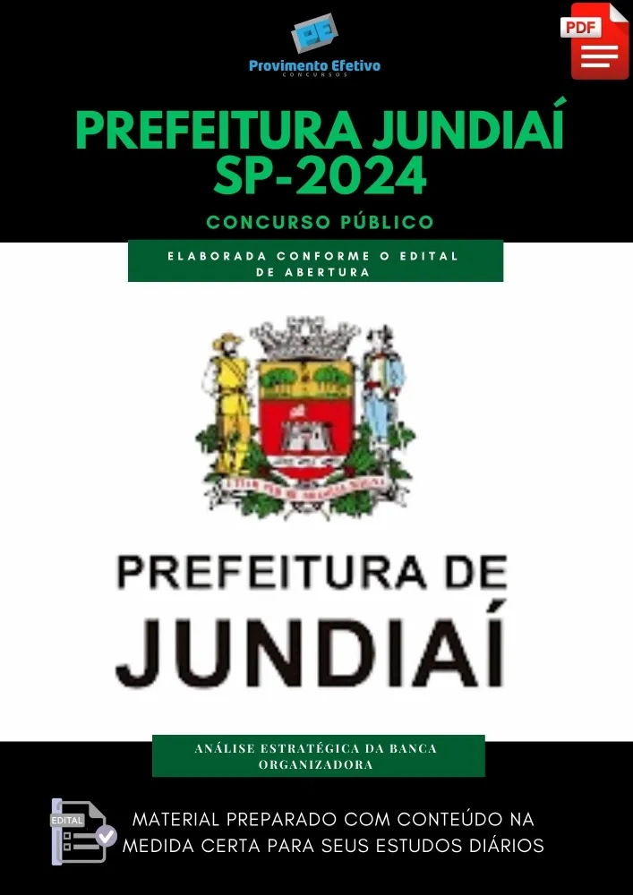 Apostila Pref. Jundiaí SP Concurso 2024