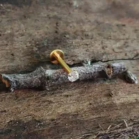 Labret em TITÂNIO PVD GOLD com Pedra CRAVEJADO 925 - Foto 2