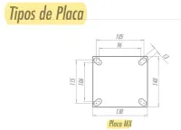 RODIZIO GMX 82 PE FPD - 900KG - Foto 2