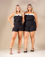 Conjunto Curto Blusa Shorts Airflow Diva's Voga Preto - Foto 3
