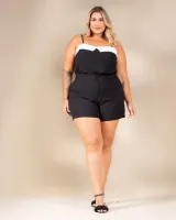 Conjunto Curto Blusa Shorts Airflow Diva's Voga Preto - Foto 4